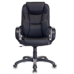 Кресло руководителя Бюрократ CH-839 черный Leather Black (экокожа, 120 кг, крестовина пластик, колесики пластик)