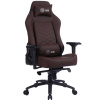Кресло игровое Cactus CS-CHR-0112BR коричневый (экокожа,120кг, крестовина металл, подголовник, поддержка поясницы)