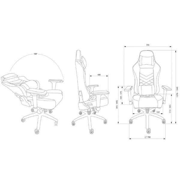 Кресло игровое Cactus CS-CHR-0112BR коричневый (экокожа,120кг, крестовина металл, подголовник, поддержка поясницы)
